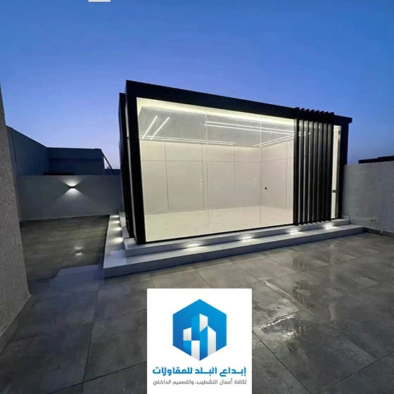 بناء غرفة زجاجية