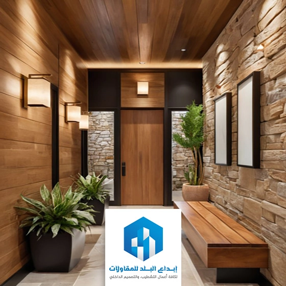 ديكورات مداخل بديل الخشب الرياض