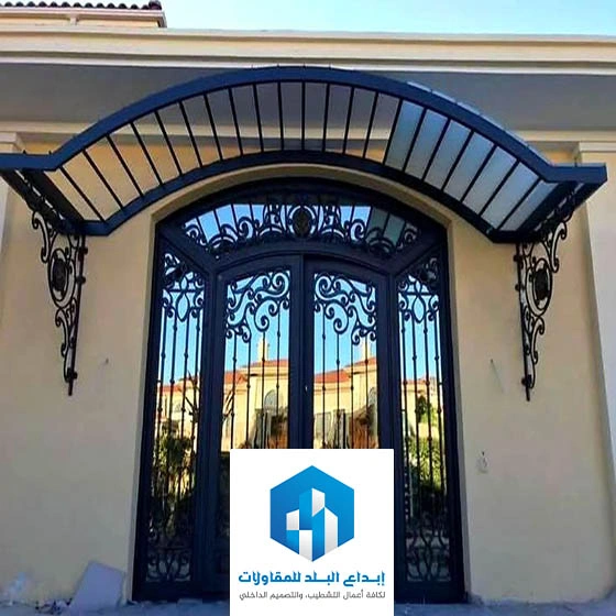مظلات مداخل حديد حي الرحمانية الرياض
