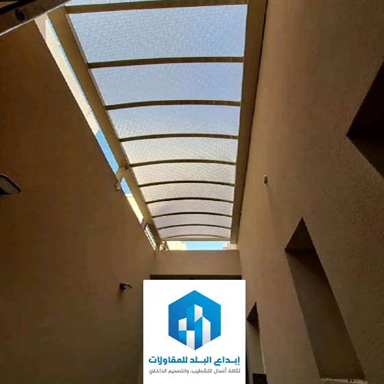 مظلات مداخل لكسان حي الربوة بالرياض