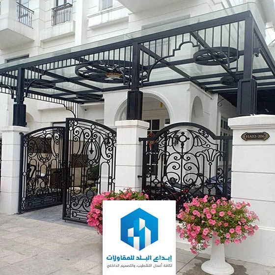مظلات مداخل للفلل حي الربيع بالرياض